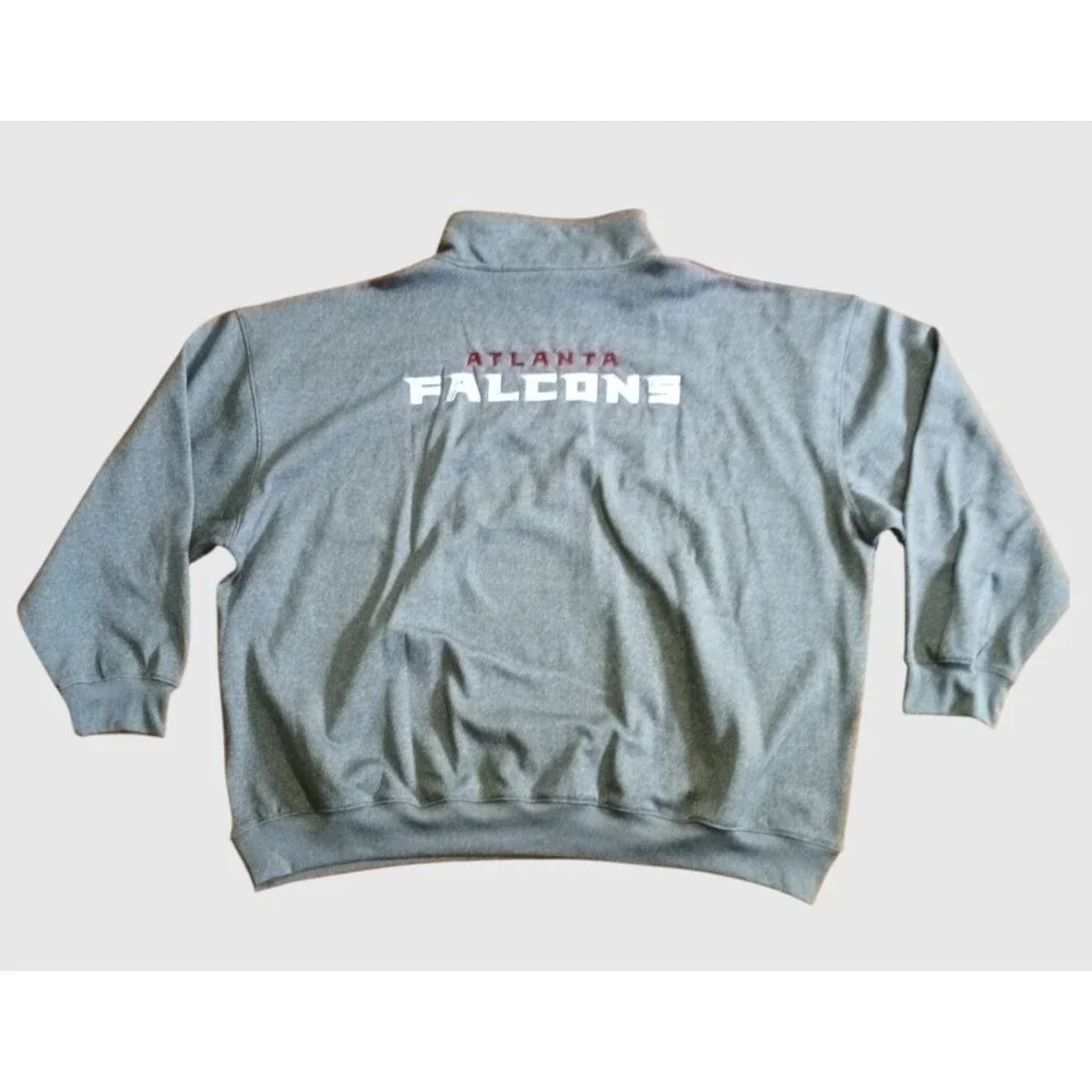 Atlanta Falcons Majestic 1/4 Zip Pullover Gray/Red Size 4XL